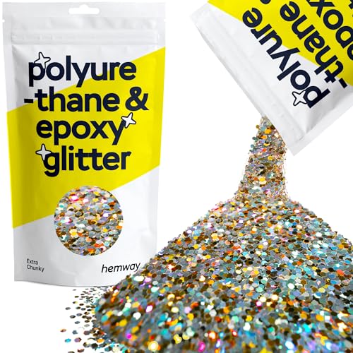 Resin Glitter Gold Silver Holographic 100g Extra Chunky (3.5 Ounce)