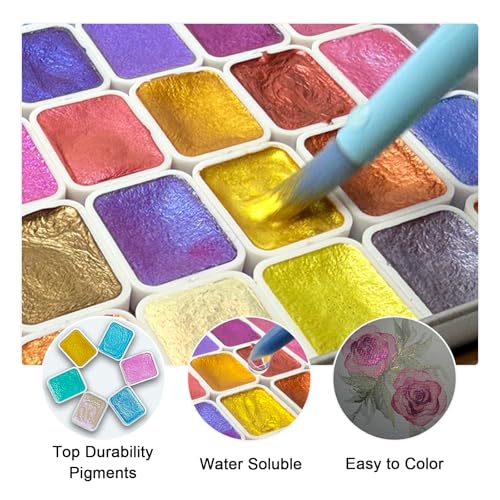 Mini Shifting Metallic Watercolor Paint Set 30 Color