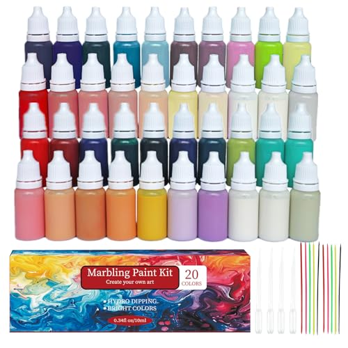 54 Pcs Water Marbling Paint Kit