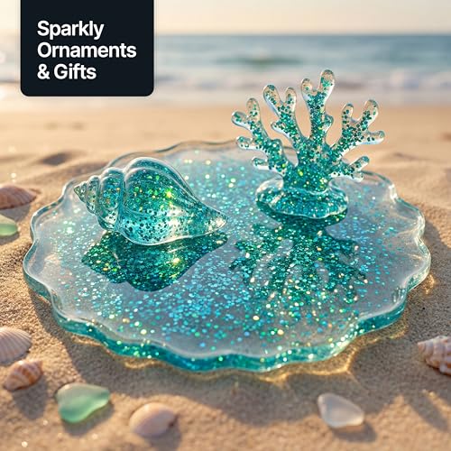 Craft Glitter Shaker Turquoise Blue Holographic 110g Extra Chunky (3.8 Ounce)