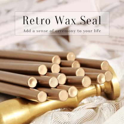 Classic Antique Gold Sealing Wax Stick for Mini Glue Gun (16 Count)