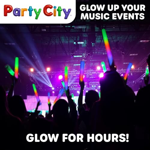 36pk LED Foam Glow Sticks 14”