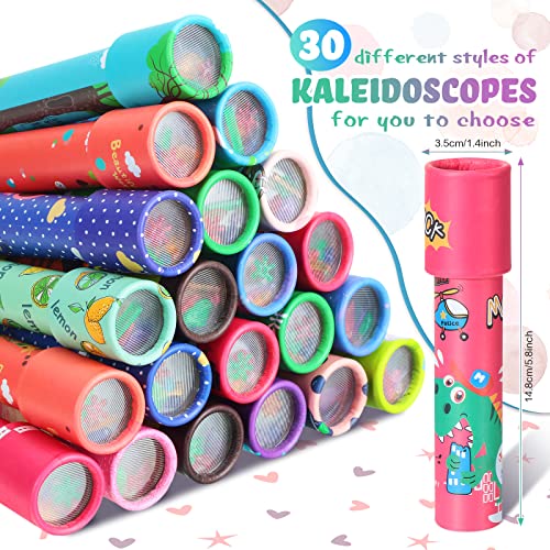 30 Pcs Valentines Day Kaleidoscopes Party Favors Vintage Mini Kaleidoscope Party Favor Educational Toy for Kids Return Gifts School Classroom Prizes Goodie Bag Fillers (30 Count)