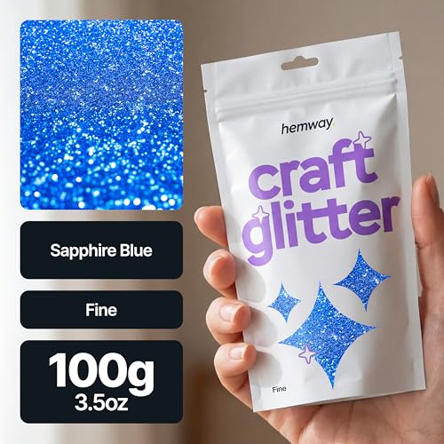 Craft Glitter Sapphire Blue 100g Fine Glitter (3.5 Ounce)