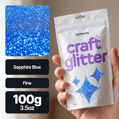Craft Glitter Sapphire Blue 100g Fine Glitter (3.5 Ounce)