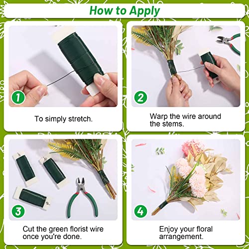 Flexible 110 Yards Green Floral Paddle Wire
