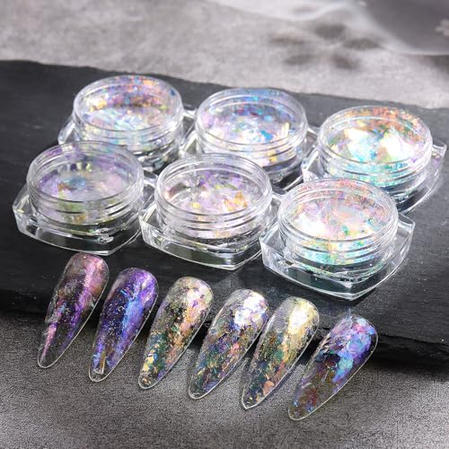 Holographic Opal Nail Art Glitter Flakes