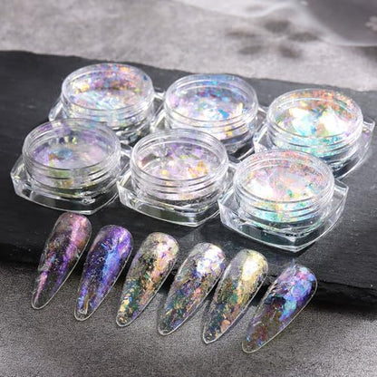 Holographic Opal Nail Art Glitter Flakes