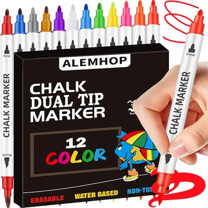 Liquid Chalk Markers 12 Colors (12 Count)