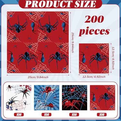 200 Pcs Spider Web Cocktail Napkins