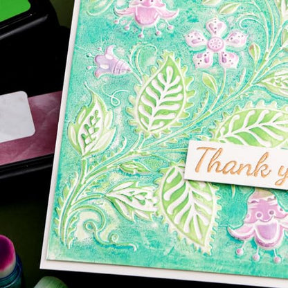 3D Morning Glory Embossing Folders for Card Making