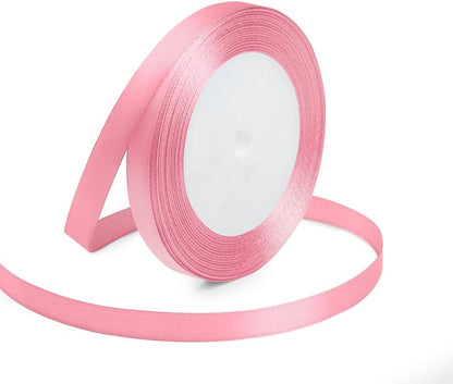KMER LIFE Solid Color Light Pink Satin Ribbon, 3/8 Inches x 25 Yards Fabric Satin Ribbon for Gift Wrapping, Crafts, Hair Bows Making, Wreath, Wedding Party Decoration and Other Sewing Projects - Crafty Corner