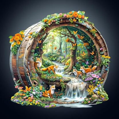 Wooden Puzzles Adults Fox Jigsaw Puzzle 13.4 * 12.8in (255 Count)