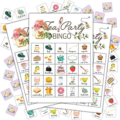 Tea Party Bingo Cards