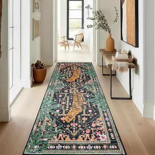 Oriental Tropical Kitchen Runner Rug 2x5 Washable (9.75 Sq Ft)