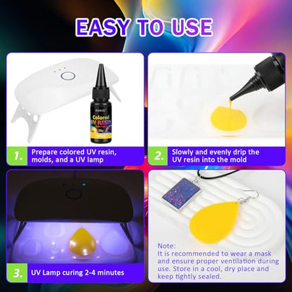 UV Resin Upgrade 12 Opaque Colored UV Resin Kit
