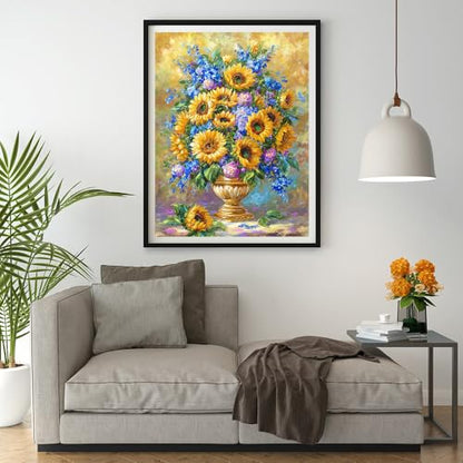 14ct Counted Stamped Cross Stitch Kits for Adults Flowers Printed Cross Stitch Patterns Art Crafts Cross Stitch Supplies