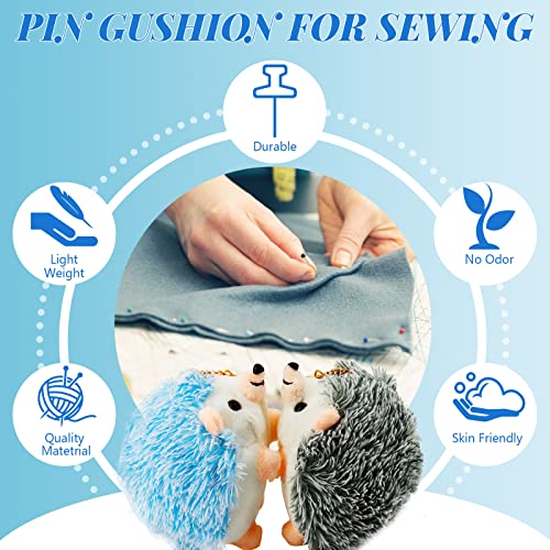 2 Hedgehog Sewing Pincushion with 200 Pieces Sewing Pins Set for Sewing DIY Projects (200 Count)