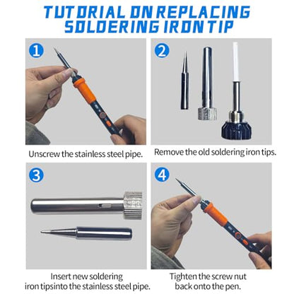 908B Orange Soldering Iron Kit 60W