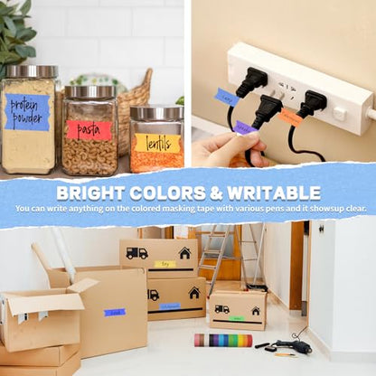 12PCS Colored Masking Tape (12 Count)