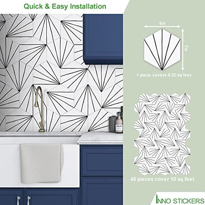 45 Sheet Peel and Stick Backsplash Tile Sticker (10 Sq Ft)