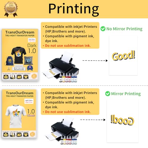 Tru Heat Transfer Paper for Dark and Light T Shirts