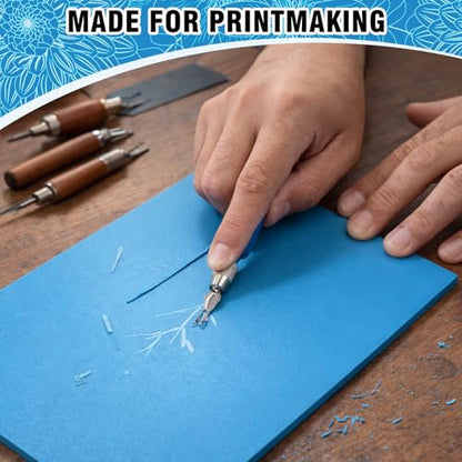4 Pcs 9x12 Soft Linoleum Carving Block