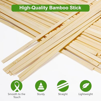 30Pcs Bamboo Craft Sticks for DIY Handmade Projects (30 Count)
