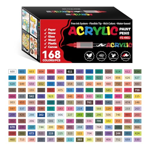 168 Colors Acrylic Paint Marker (168 Count)
