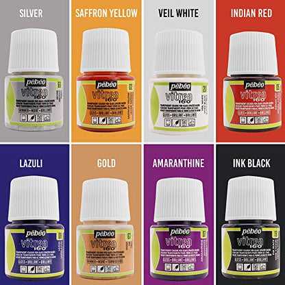 Pebeo Vitrea 160 Faux Stained Glass Paint Kit (12 Fl Oz)