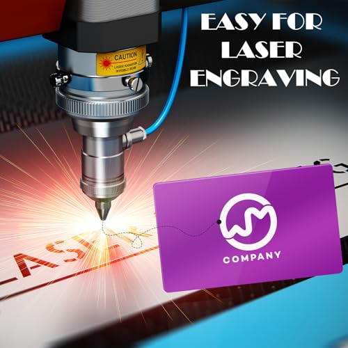 100 Pcs Metal Business Cards Aluminum Laser Engraving Blanks