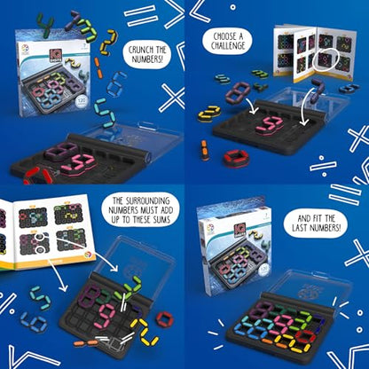 IQ Digits Compact Travel Logic Game with 120 Number Challenges