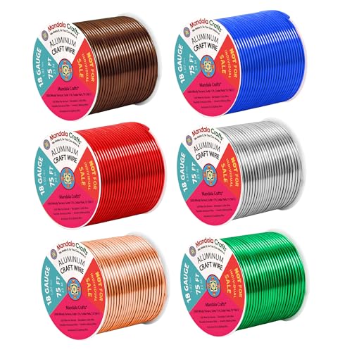 18 GA Green Brown Red Assorted Anodized Aluminum Craft Wire