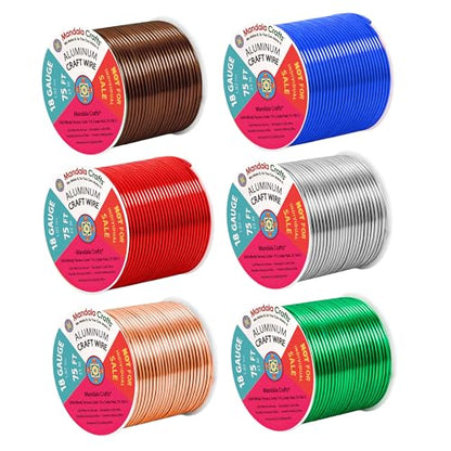 18 GA Green Brown Red Assorted Anodized Aluminum Craft Wire