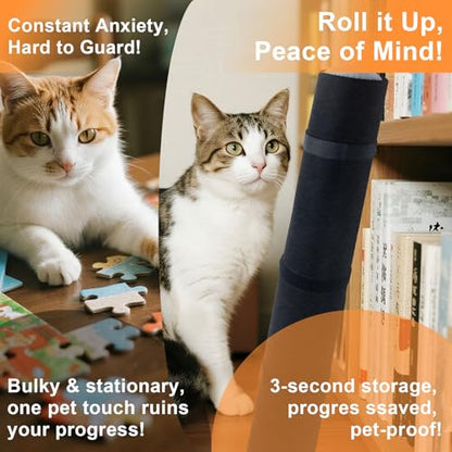 Jigsaw Puzzle Mat Roll Up Storage Puzzles Saver for 2000pcs Organizer