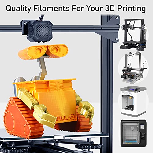 Silk Shiny PLA Filament 4 Metallic Colors 3D Printer Filament Bundle Pack (35.2 Ounce)