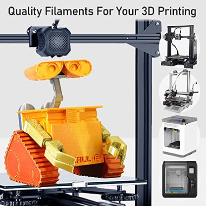 Silk Shiny PLA Filament 4 Metallic Colors 3D Printer Filament Bundle Pack (35.2 Ounce)