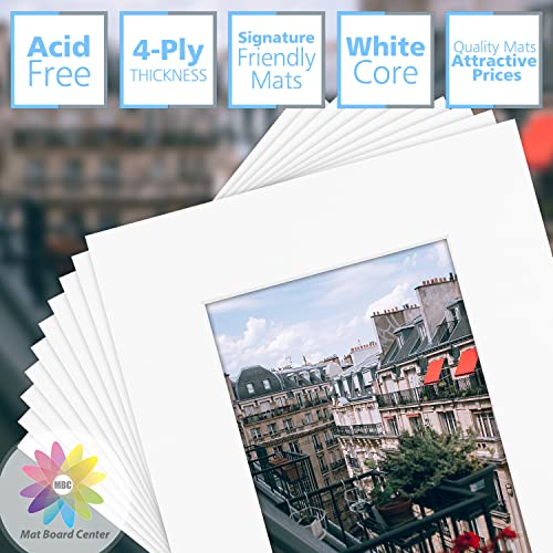 Mat Board Center 10 Pack 8x10 Photo Mats for 5x7 Picture