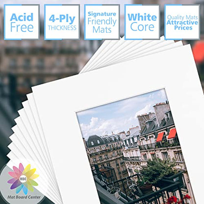 Mat Board Center 10 Pack 8x10 Photo Mats for 5x7 Picture