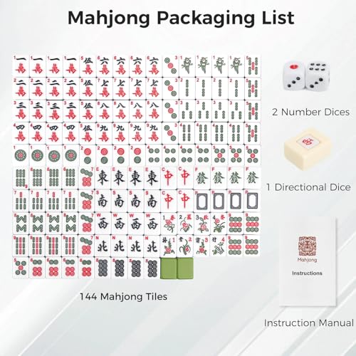 Mahjong Set 146pcs Chinese Mahjong Tile Set Quality Mahjong Tiles