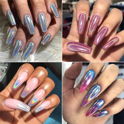 10 Colors Holographic Nail Powder