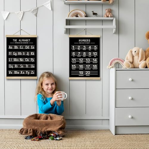 Alphabet and Numbers Wall Chart Set of 2 (2 Count)