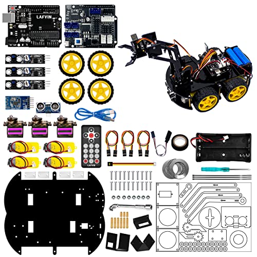 Mechanical 4WD Robot Arm Smart Car Kit