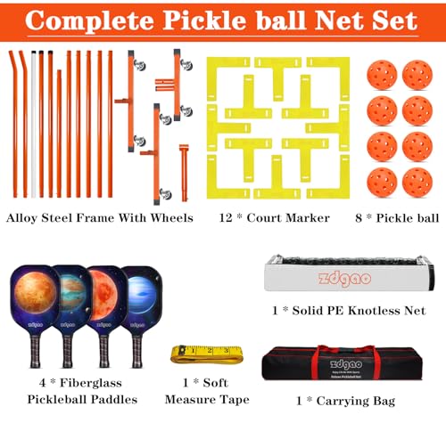 Pickleball Net Set with Wheels
