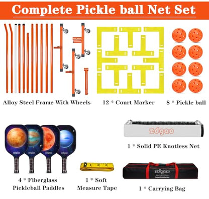 Pickleball Net Set with Wheels