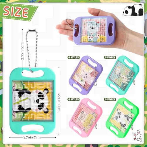 24 Pcs Mini Maze Puzzle Bulk for Kids Hawaii Party Favors Small Maze Cubes Game Educational Handheld Puzzle Travel Games Back to School Classroom Exchange Gift for Student (24 Count)