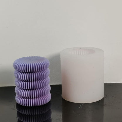Tire Stripe Candle Silicone Mold Creative Column Candle Soap Mold Fondant Chocolate Cake Baking Mould Plaster Clay Resin Epoxy Mold