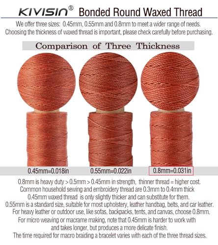 12 Round Waxed Thread (12 Color)