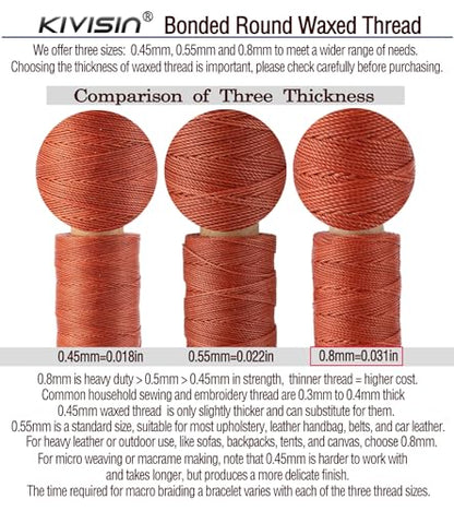 12 Round Waxed Thread (12 Color)