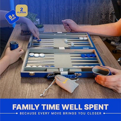 Large Blue Backgammon Sets for Adults